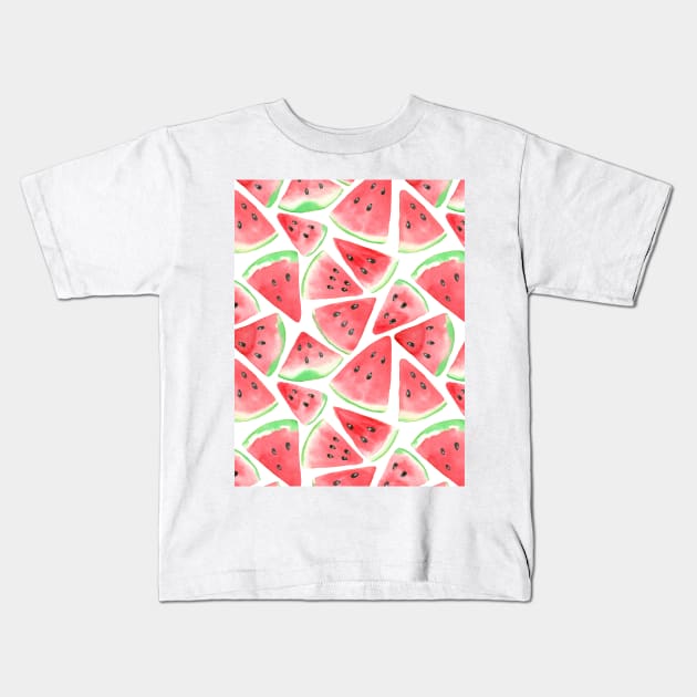 Watermelon slices pattern Kids T-Shirt by katerinamk